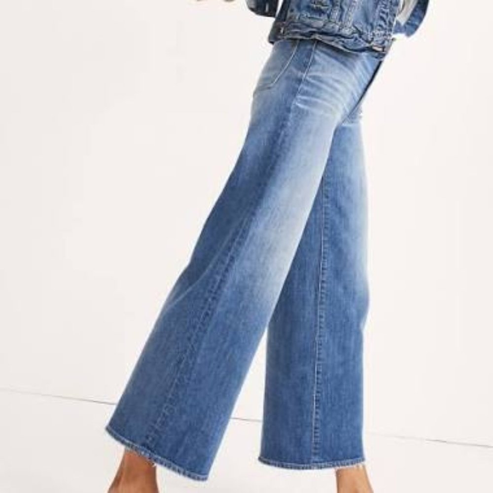 J2058:Wide-Leg Crop Jeans in Finne
